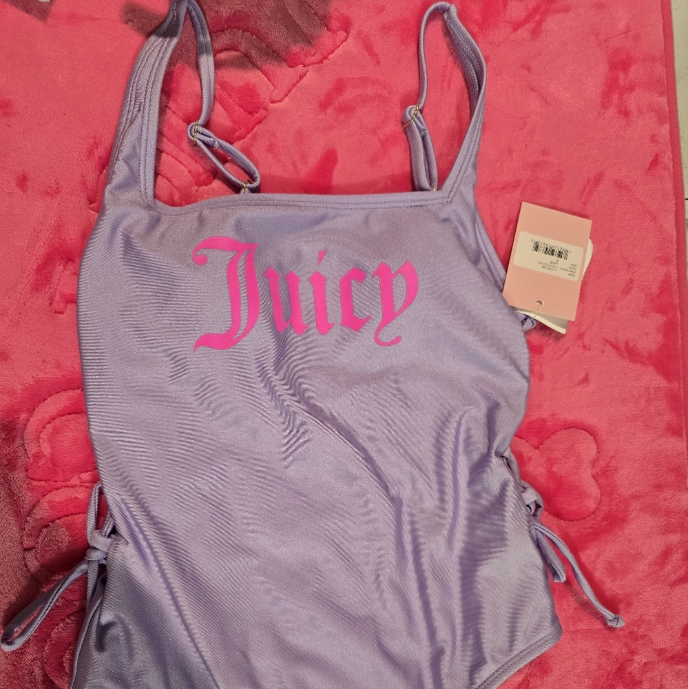Juicy Couture Lavender Swimsuit with Pink Logo
